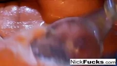 Play Nick Manning pounds a smoking hot slut with huge tits and a tight pussy in this hardcore blowjob and fucking session